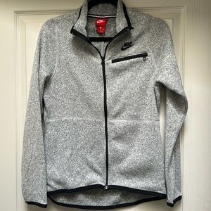 Heather Gray Nike zip up performance sweater